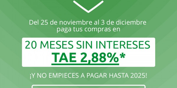 Oferta de financiación del 25 de noviembre al 3 de diciembre de 2024