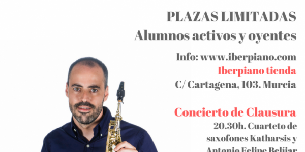 MASTERCLASS DE SAXOFÓN EN IBERPIANO CON ANTONIO FELIPE BELÍJAR 